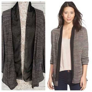 NIC+ZOE Plus Stormy Skies Open Front Cardigan, size 1X